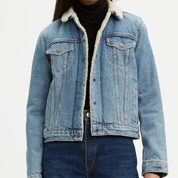 Levi’s Original Sherpa Trucker Jean Jacket - Picture 6 of 8